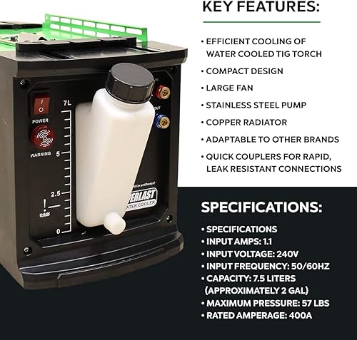 Miniatura 4 de NUEVO enfriador PowerCool W375 220v TIG, diseñado para nuevos soldadores Everlast 2021
