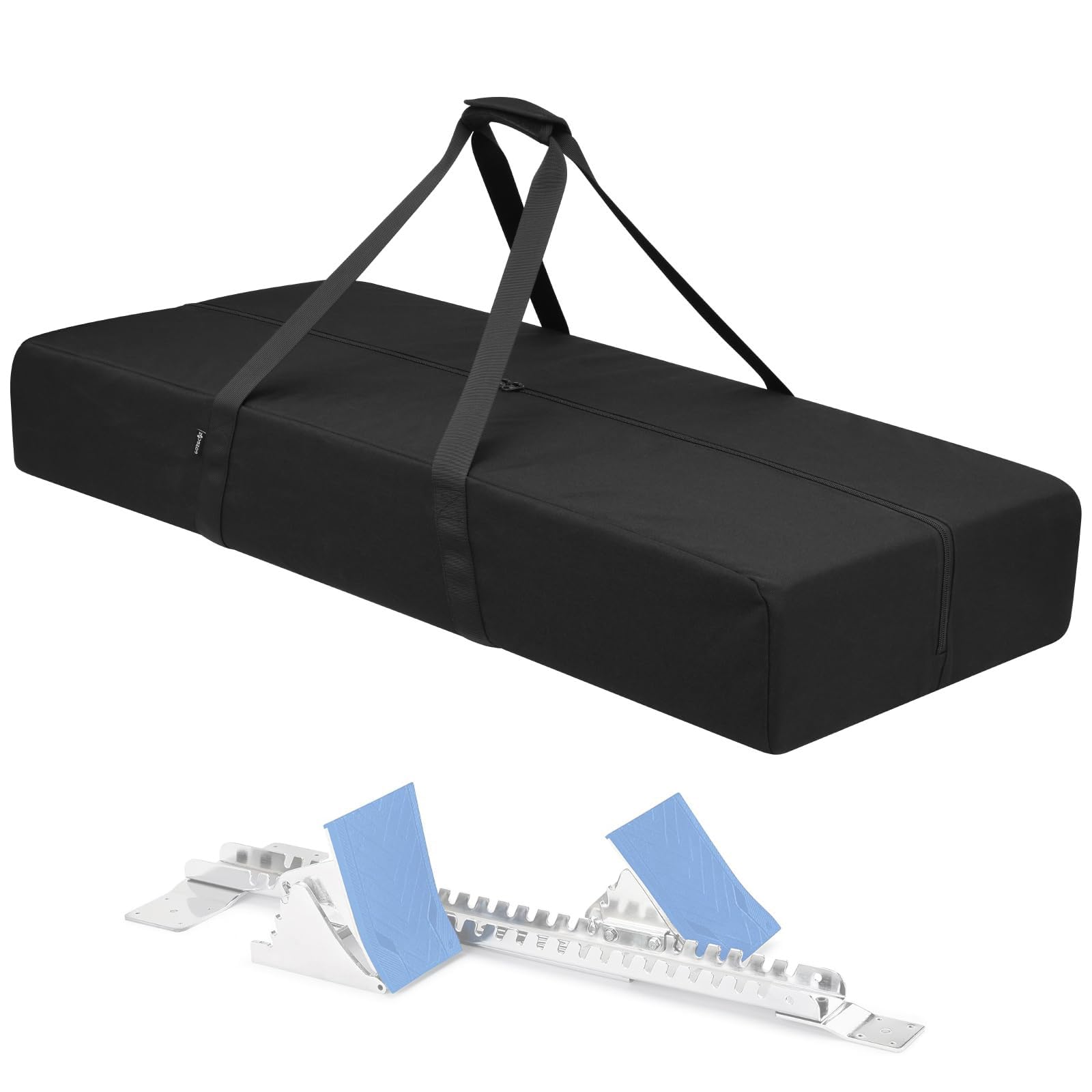Strong Oxford Fabric Starting Block Storage Bag Large Capacity Measurements 39x16.9x6.3inch Foldable Water Start Block Storage Bag