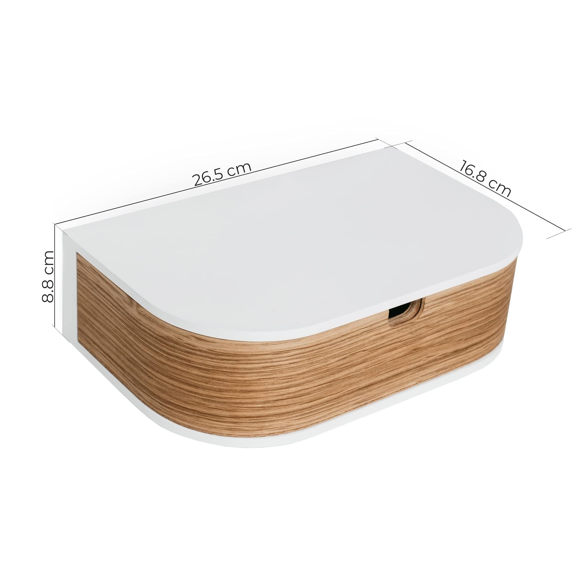 Estantería de Pared Individual escandinavo - Estante de Pared Colgante con cajón - Estante de Pared de Madera - Pequeños cajones Colgantes