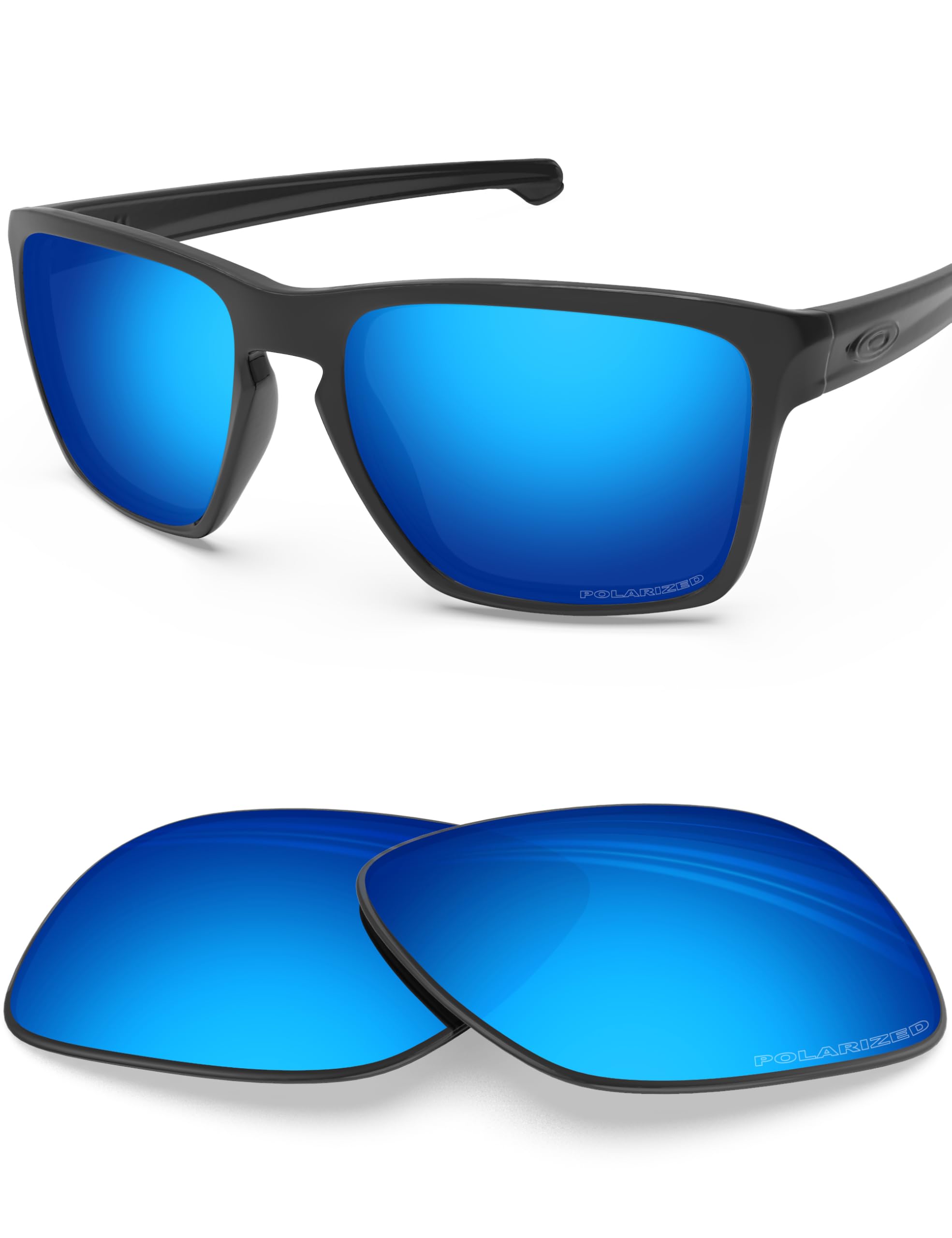 BlazerBuck Anti-Salt Polarized Replacement Lenses for Oakley Sliver OO9262 - Ice Blue