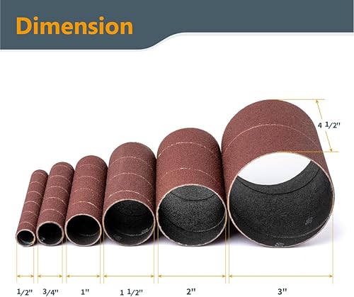 Miniatura 5 de POWERTEC OS1000004 - Juego de 5 piezas de lijadora oscilante para taladro o prensa de taladro con 34 pulgadas, 1 pulgada, 1-12 pulgadas, 2 pulgadas,
