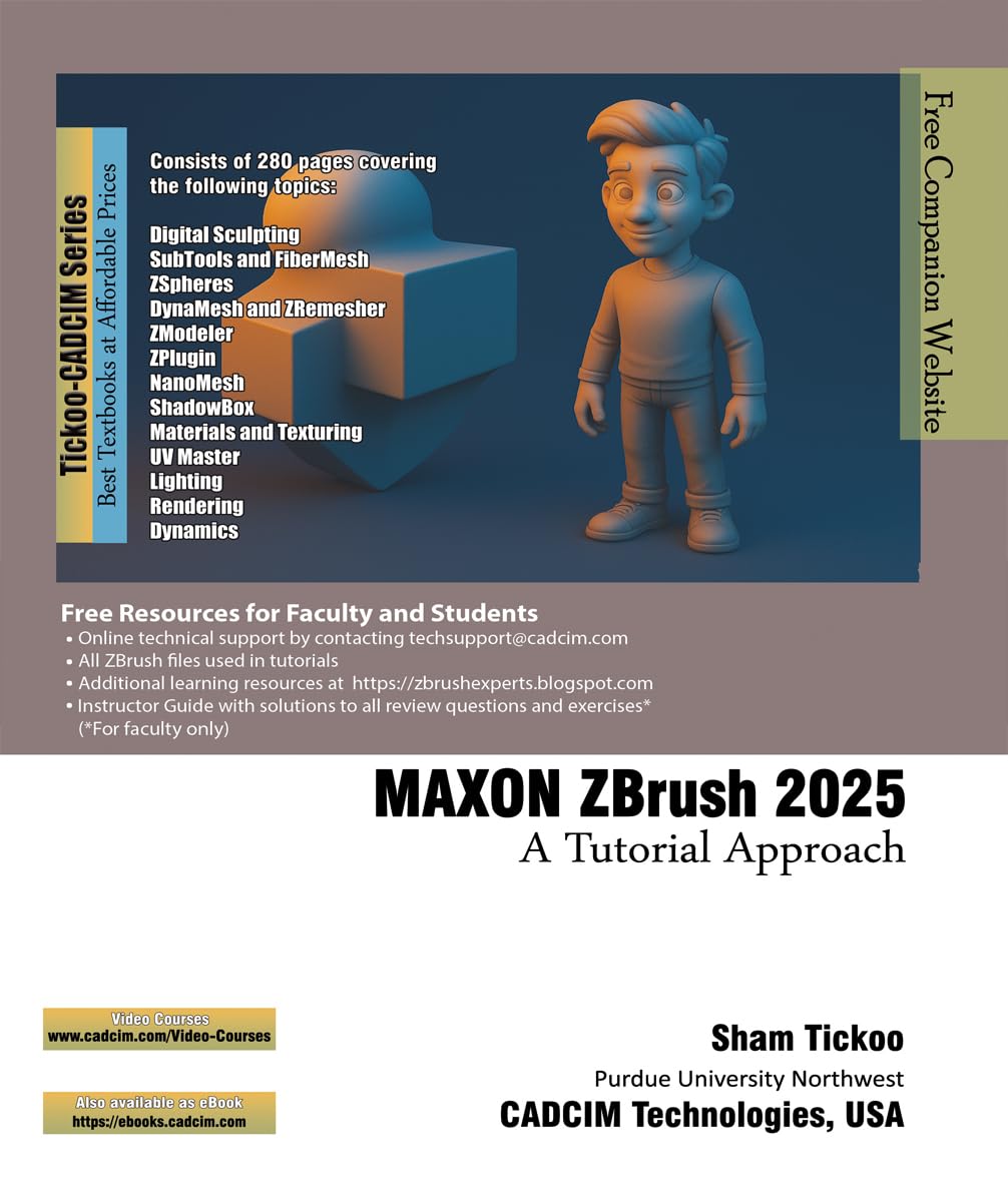 MAXON ZBrush 2025 livre technique modélisation 3D et sculpture digitale édition anglais