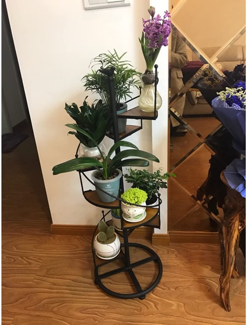 APEROL DESIGN Iron and Wooden Spiral Stair Shape Flower Pot/Planter Stand for Indoor & Outdoor Plant Stand (3 Ft, Black) (B09J6DNSP6) Amazon Price History, Amazon Price Tracker