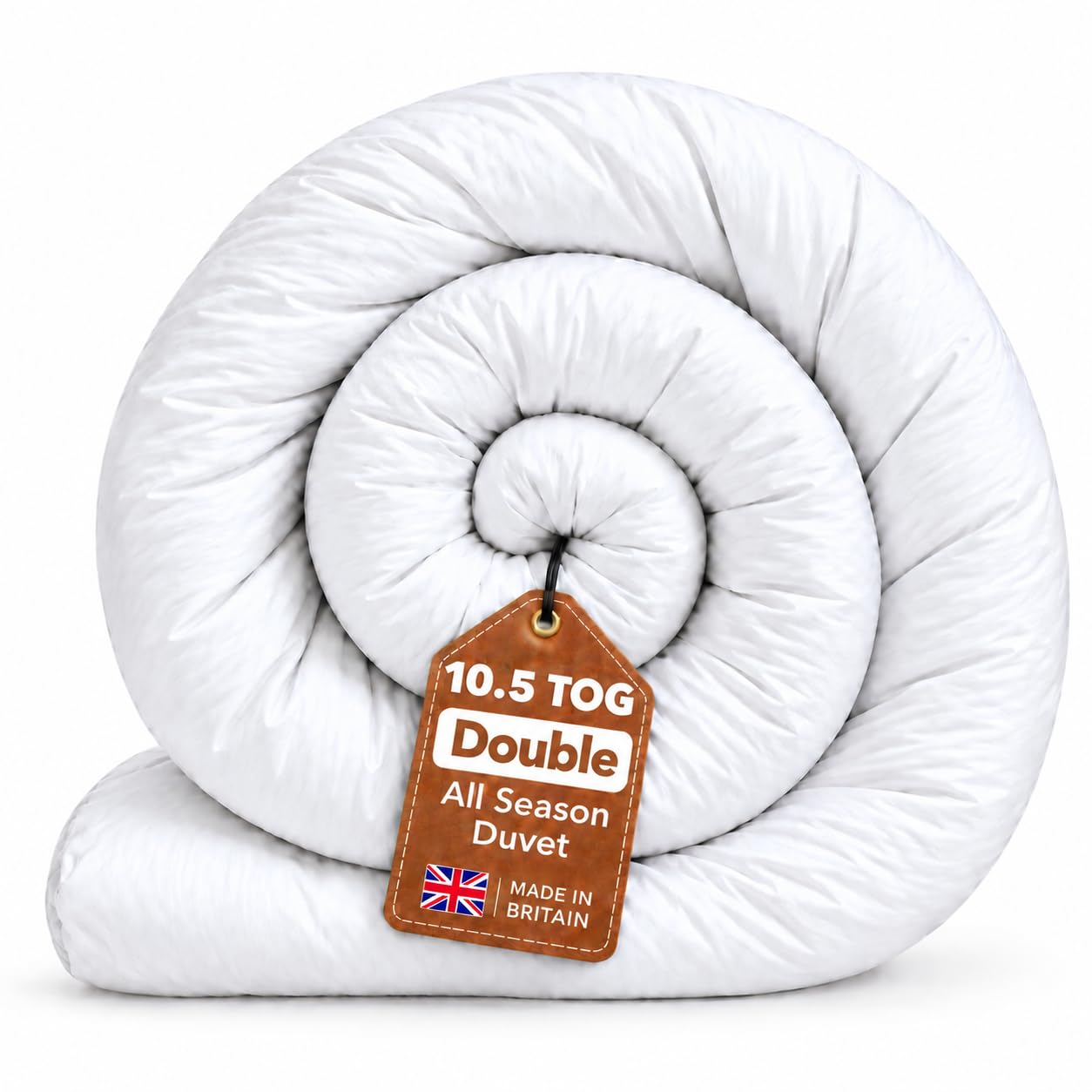 Extra Thick Double Size Duvet 10.5 Tog Winter Quilt – Anti Allergy & Breathable Hollowfibre Duvet Ultra Soft Fluffy Comforter - Skin Friendly Luxury Hotel Quality (10.5 Tog, Double)