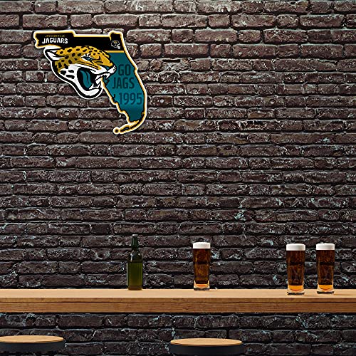 Image of Rico Industries NFL Football State Shape Shape Cut Pennant - Home and Living Room Decor - Soft Felt EZ to Hang