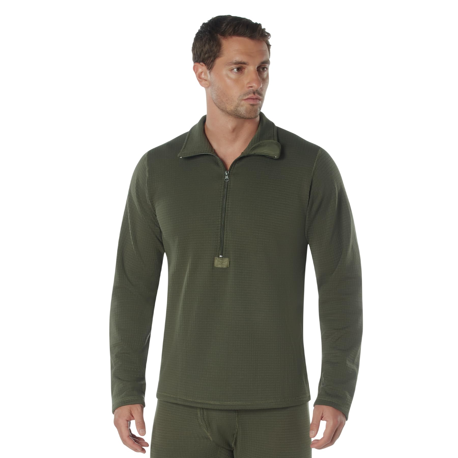 Rothco ECWCS Gen III Level II Underwear Top – Thermal Quarter Zip Grid Fleece Mid-Weight Shirt
