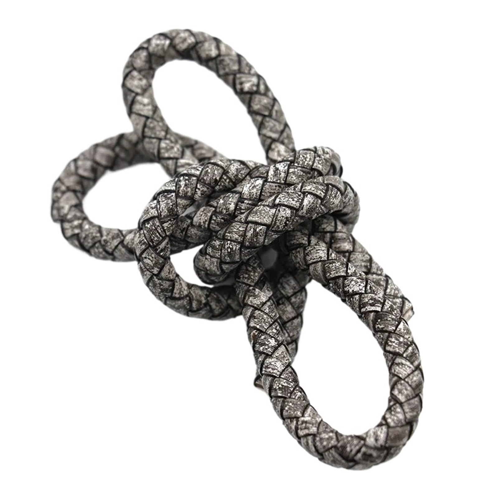 Genuine Braided Leather Cord 1 Meter Round Flat Genuine Leather Cords Vintage Cording for DIY Bracelet Jewelry Making Findings(Color 17)