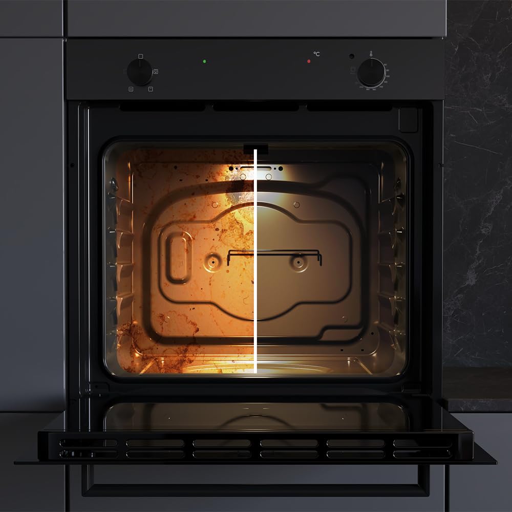 Cecotec Forno da Incasso Convenzionale 77L Bolero Hexa C126000 Dark Inox A. 2800W, 4 Funzioni, Modalità Convezione, Steam Base X2, Basso Consumo, Facile Pulizia, 5 Posizioni