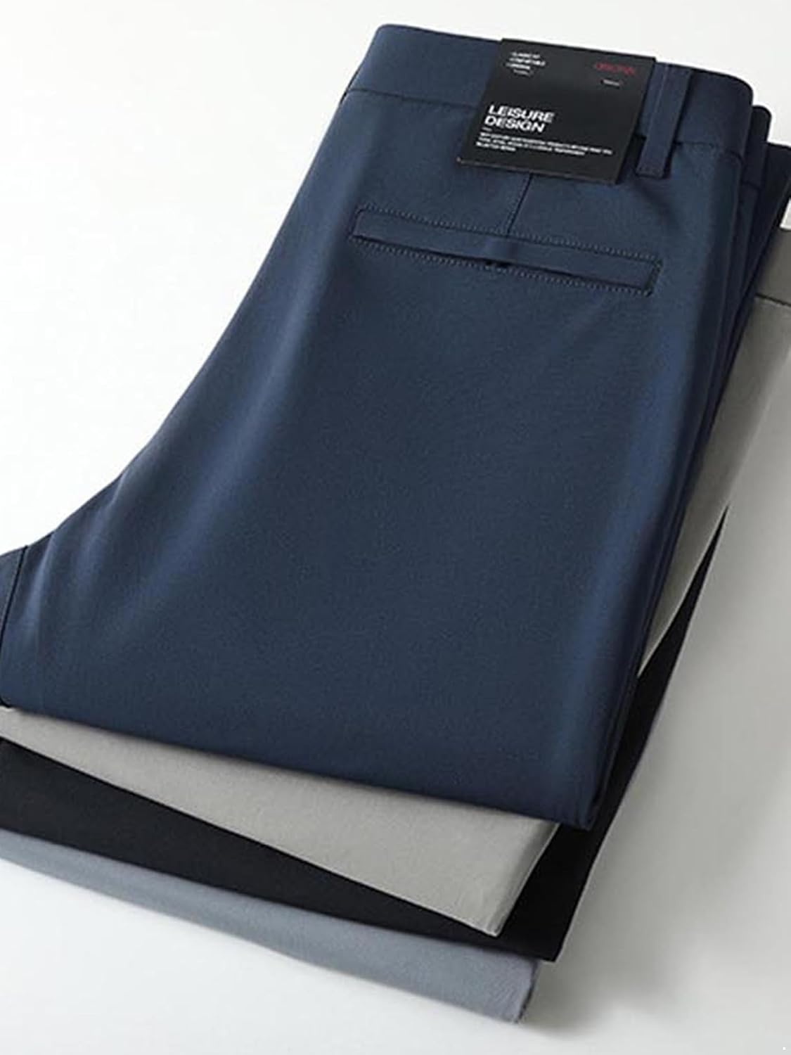 Outdoor Athletic Trousers for Men Golf Daily Wear Elastic Breathable Straight Style Business Long Pants