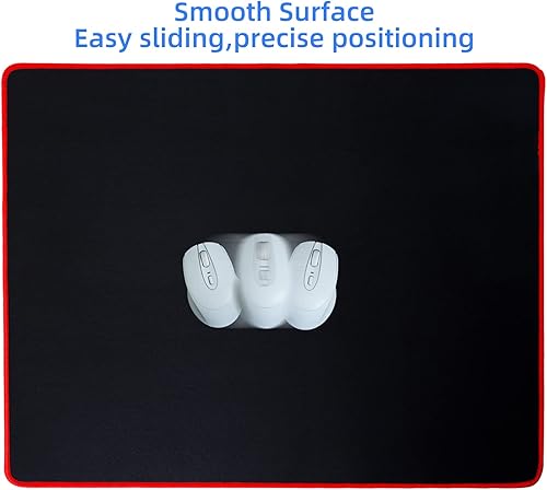 Miniatura 2 de Alfombrilla de mouse grande para computadora de escritorio, borde cosido negro, 50 x 17 pulgadas