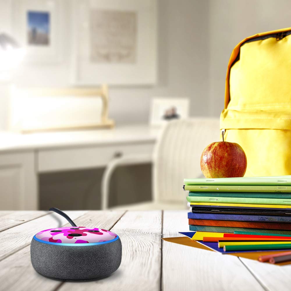 Autocollant Vinyle Camouflage Rose Pour Amazon Echo Dot 3ème Génération - Neuf