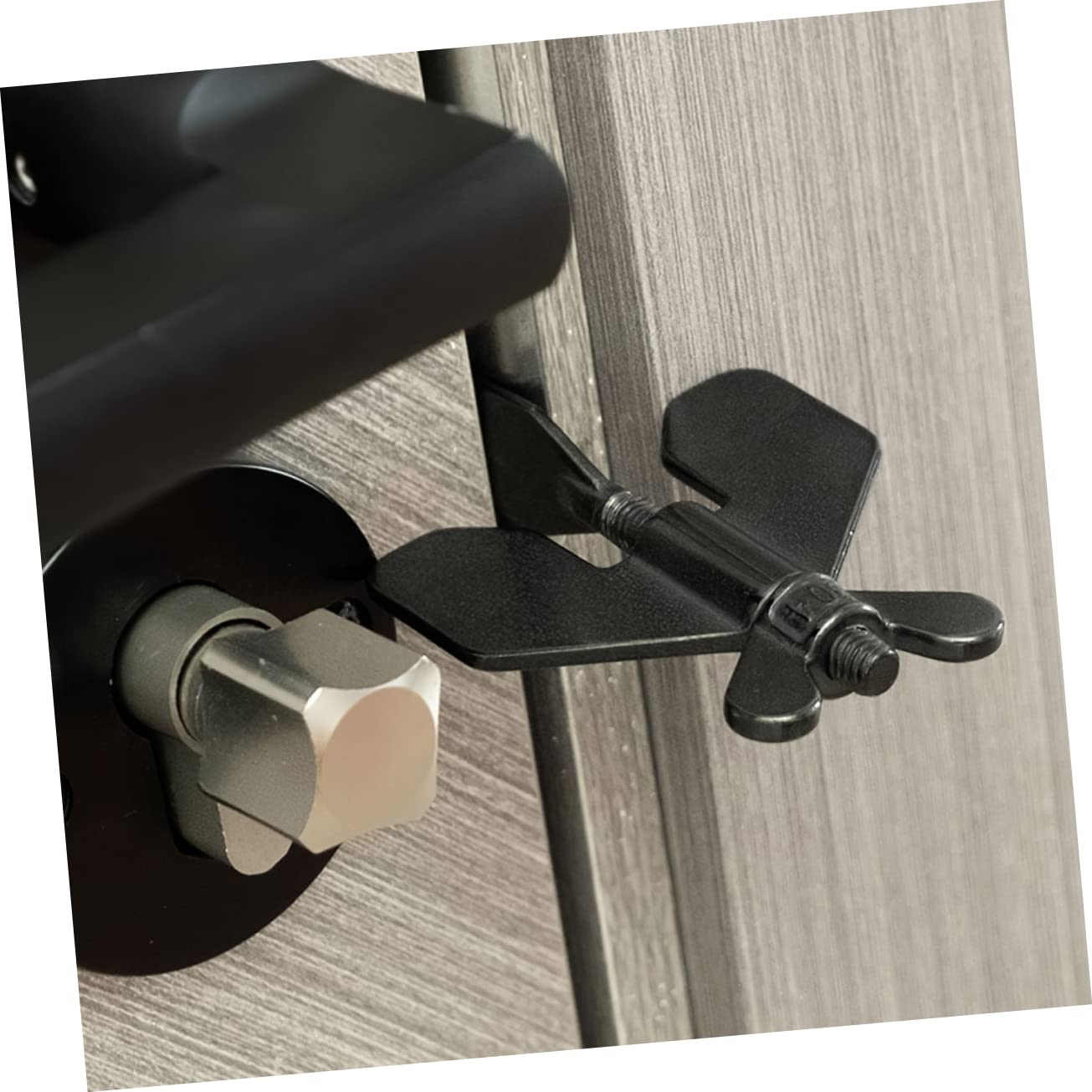 Operitacx 5 Pièces Verrou de Porte Portable Inoxydable Dispositif de Sécurité pour Maison et Butée de Porte Durable et Pratique Installation Sans Perçage