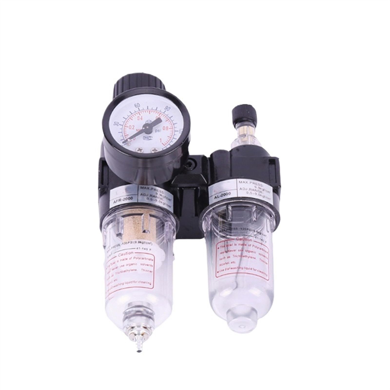 AFR-2000 AFC-2000 regulator filtra pneumatycznego jednostka uzdatniania powietrza przełączniki ciśnienia manometr do sprężarki ze złączkami (złączki AFC 4 mm)