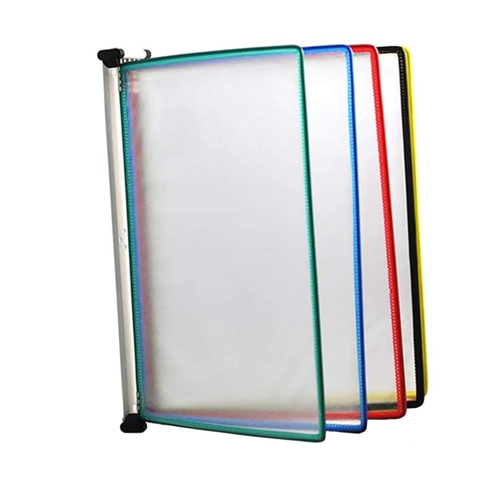 MYUYEE Wall Mount Reference Organizer - Desktop Reference System, 10 Display Pockets, A4 Flip File Holder, Wall Reference Organizer, For Storing And Displaying A4 Documents, Col