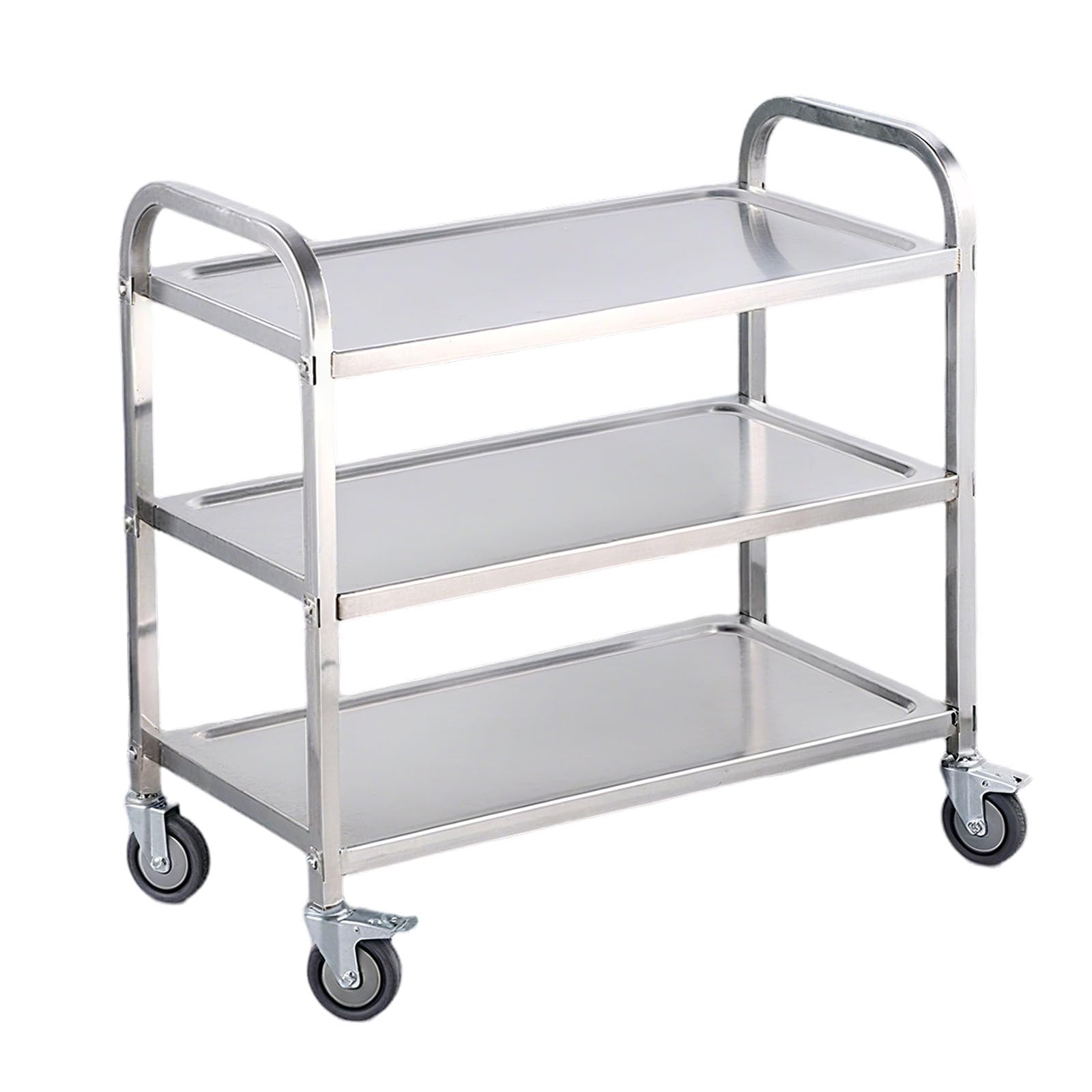 Carrello da cucina a 3 livelli su ruote Carrello da portata in metallo per interni ed esterni Sto Solut 85 x 45 x 88 cm Multi functal Utili Cart