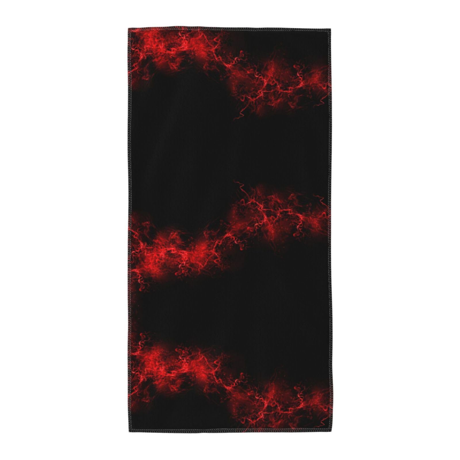 DIEzig Explosion Burst Red Black Fashion Printed Long Bath Towel For Pool Side Seaside Holiday
