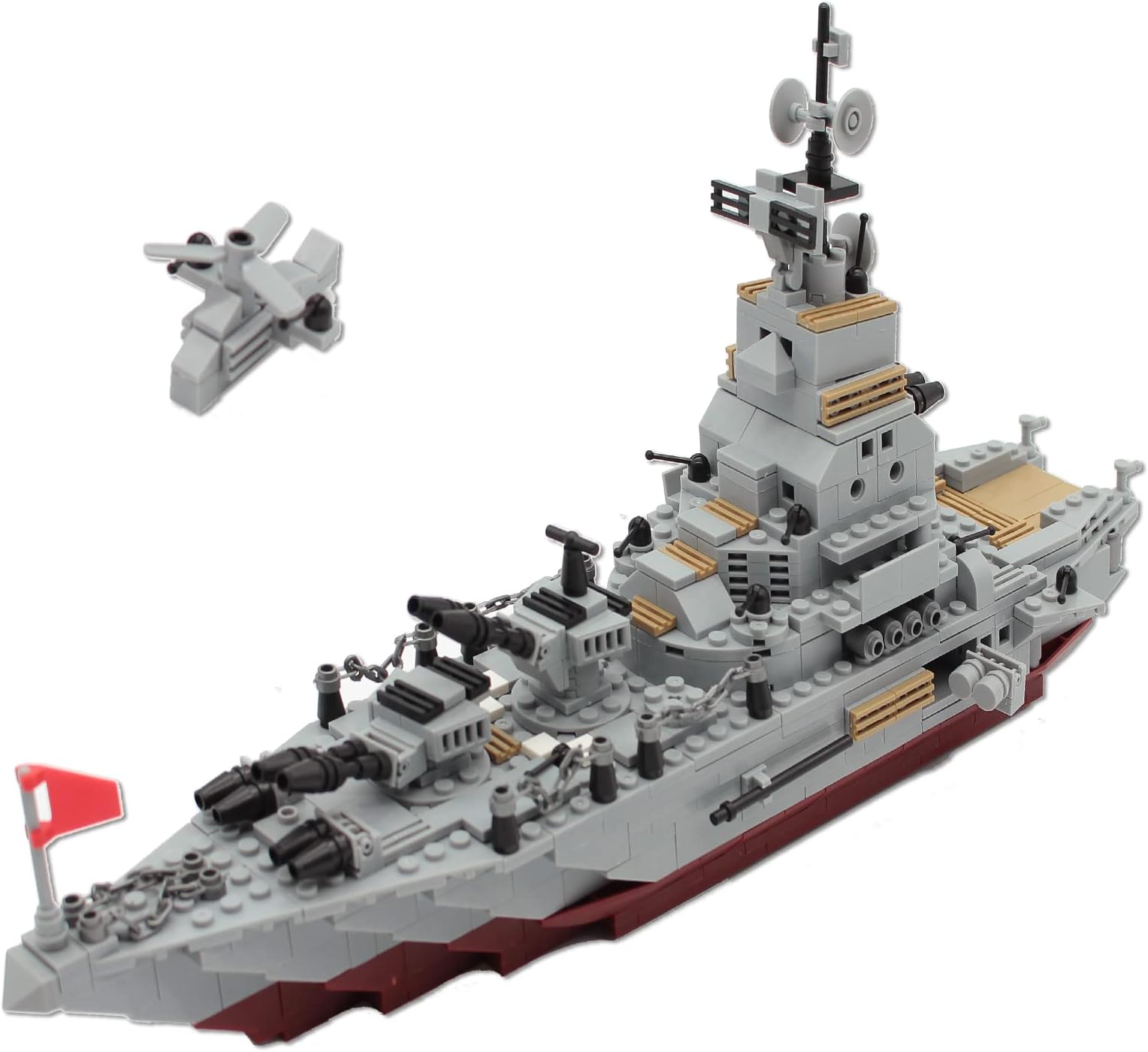 Military Battleship Building Toy, 16.5 in Super Large Size. Toys for 6-14 Year Old Boys, Battleship Toy.Battleship Game.Battleship Building Blocks.(760 Pieces)