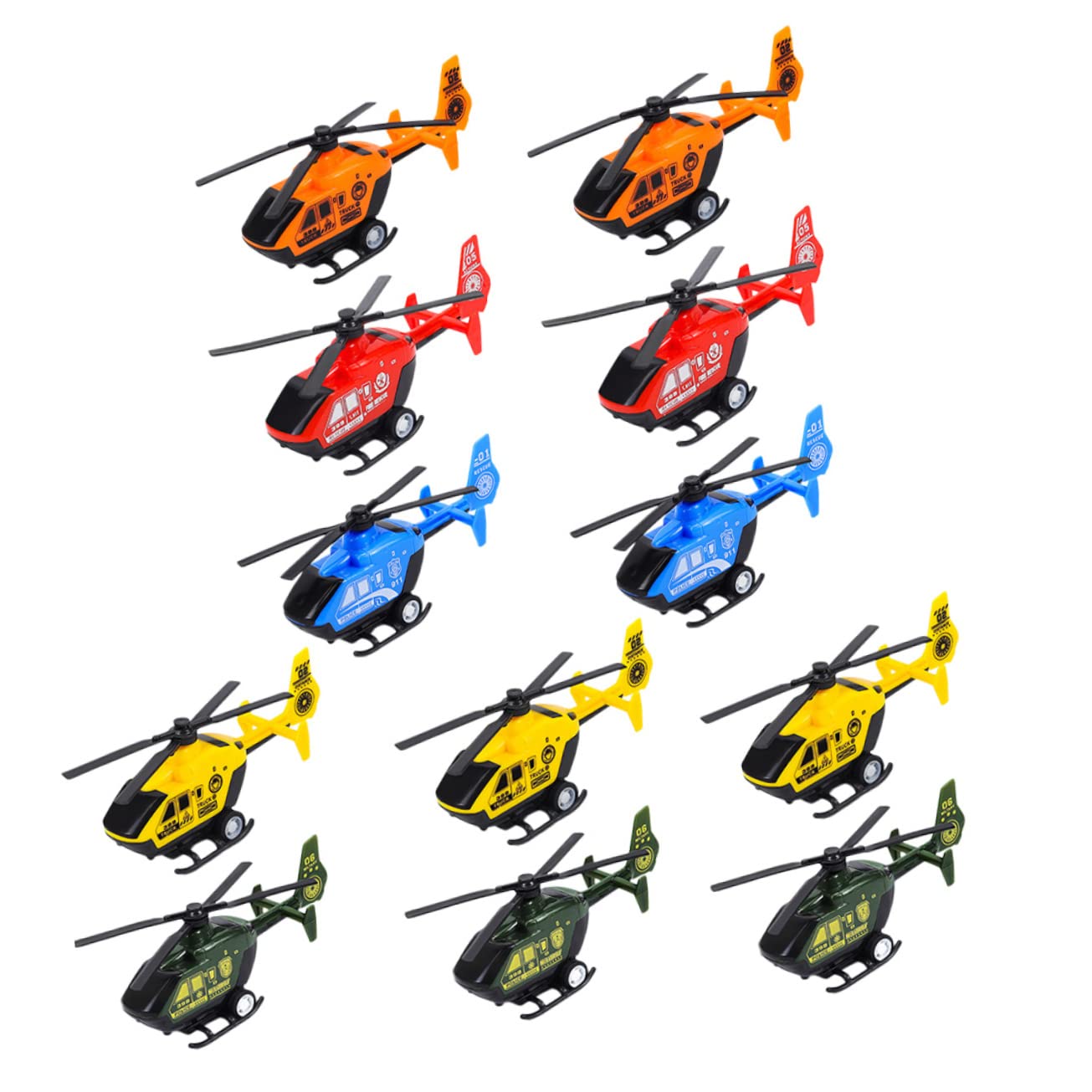 ヘリコプター おもちゃ 12個 12個入り ヘリコプター コレクション 男の子 おもちゃ 飛行機