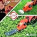 SHALL Cordless Grass Shear & Hedge Trimmer - 7.2V Electric Shrub Trimmer 2 in 1 Handheld Grass Trimmer Hedge Shears, Hedge Clippers Grass Cutter w/Pruning Scissor, Rechargeable Battery & Fast Charger
