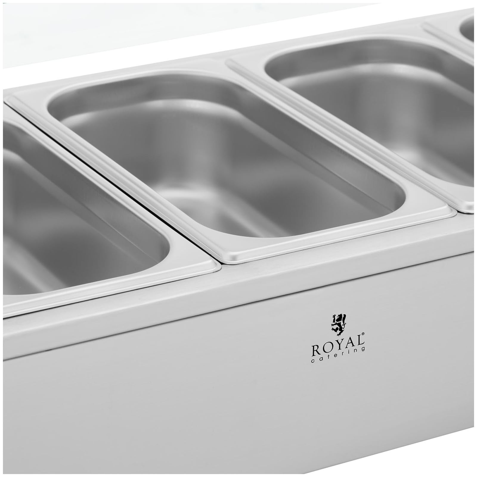 Royal Catering Bain Marie Professionnel 6 x 3.5 L 2100 W Électrique INOX Thermostaté