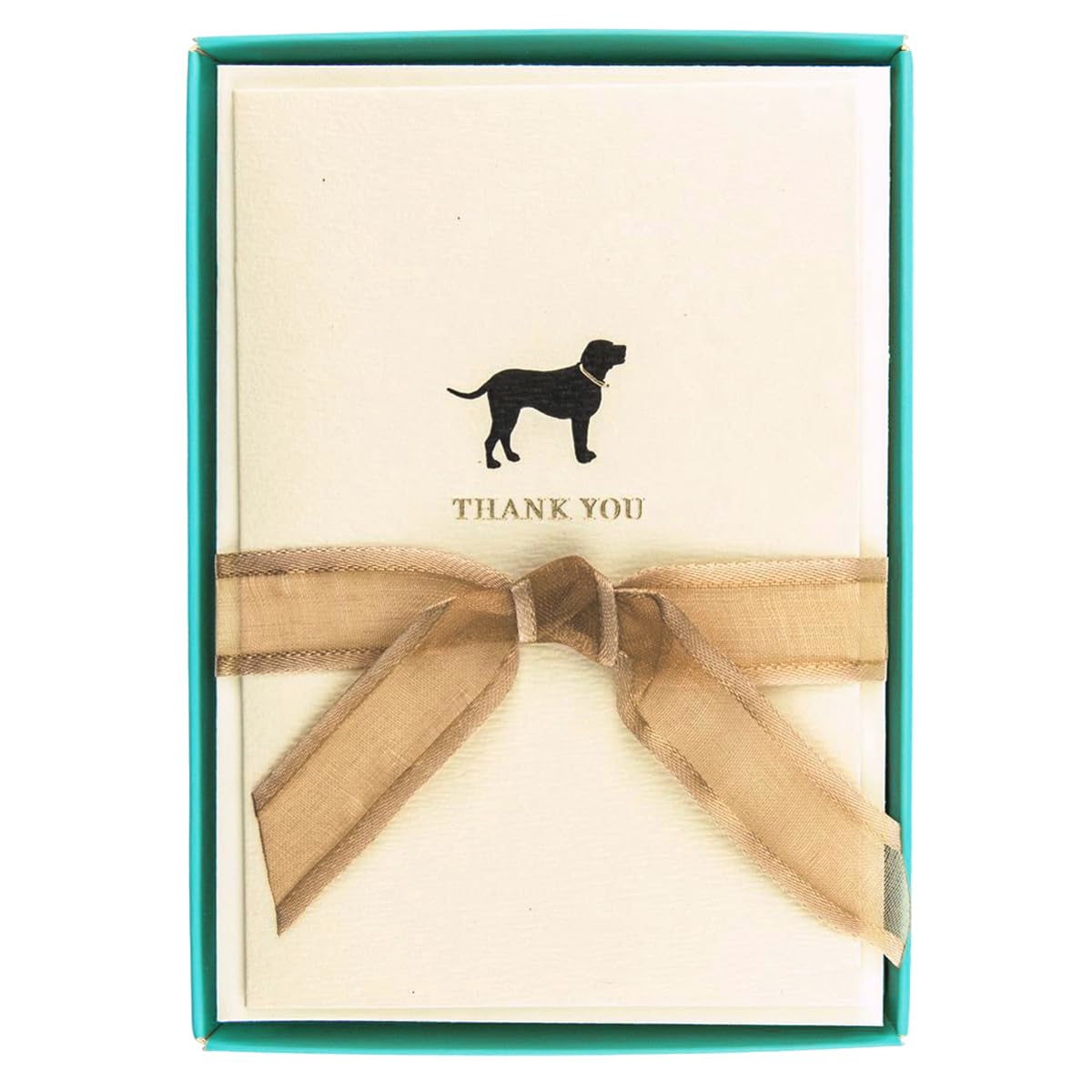 Graphique La Petite Presse Boxed Blank Thank You Cards - Black Lab with Gold Foil - Perfect Thank Yous for Gifts, Weddings, Bridal Showers, and More - Pack of 10 Cards with Envelopes (3.25 x 4.75") โ image 1