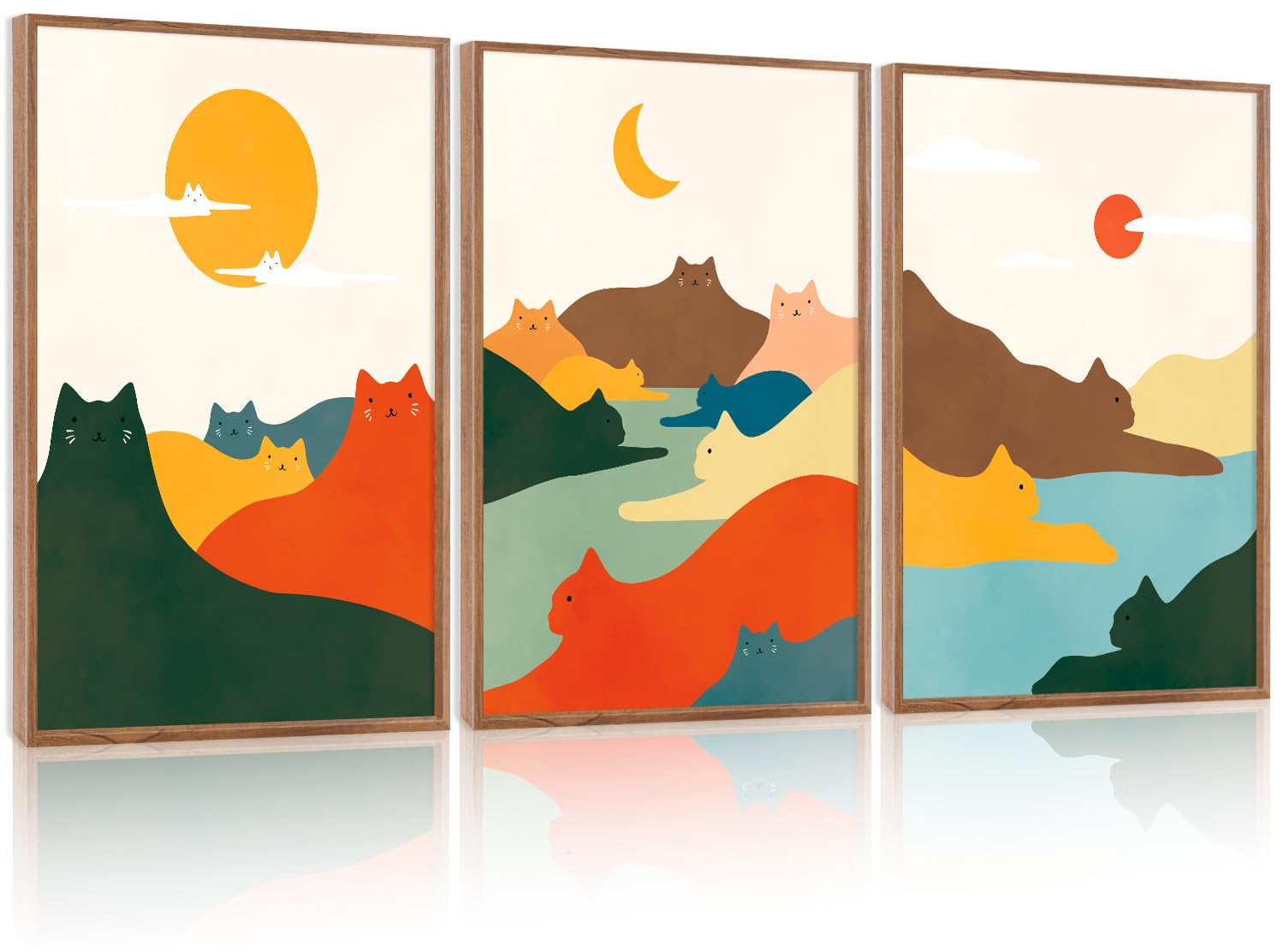 CHDITB Mountain Frame Canvas Wall Art, Nature themed office Wall Decor, country Scenic Art Spiritual Wall Painting, Vintage national park Mountains forest Art Prints for Living Room, Bedroom 16"x24"x3 — view 82