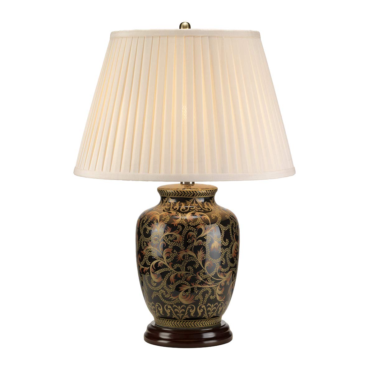 Elegant Small Chinese Table Lamp With Cream Shade And Gold Accents from B&Q