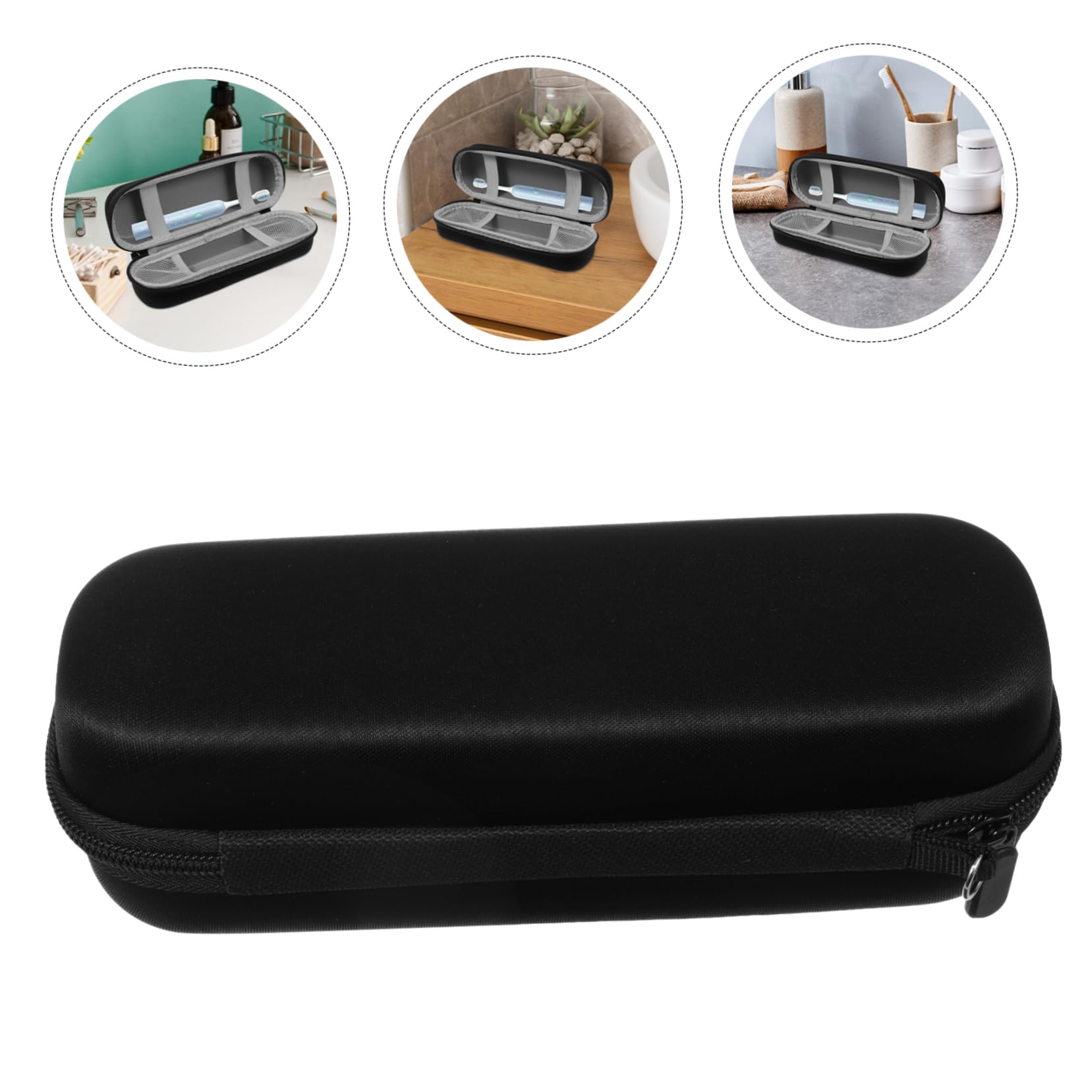 FRCOLOR 5piezas Caja De Almacenamiento De Cepillos De Dientes y Reutilizable Estuche Práctico para Viajes Diseño y Capacidad Suficiente para Cepillos De Dientes Eléctricos y Manuales