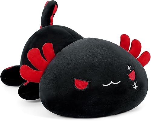 Miniatura 9 de Onsoyours - Lindo gatito de peluche acostado, suave, tipo almohada con diseño de ánime, abrazable, para niños (negro A, de 13 pulgadas)