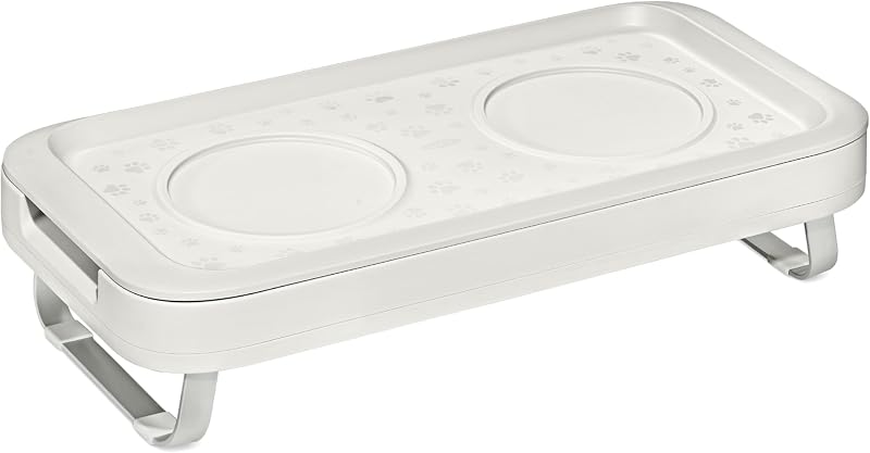 Comedero elevado ajustable OXO Pet | Mantiene los tazones para perros elevados, 2 configuraciones de altura ajustable, pies antideslizantes, ideal para comida, agua, tazones para perros y gatos