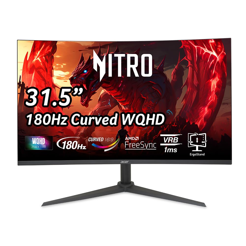 Amazon.com: acer Nitro 31.5 Inch WQHD 2560 x 1440 1500R Curved PC