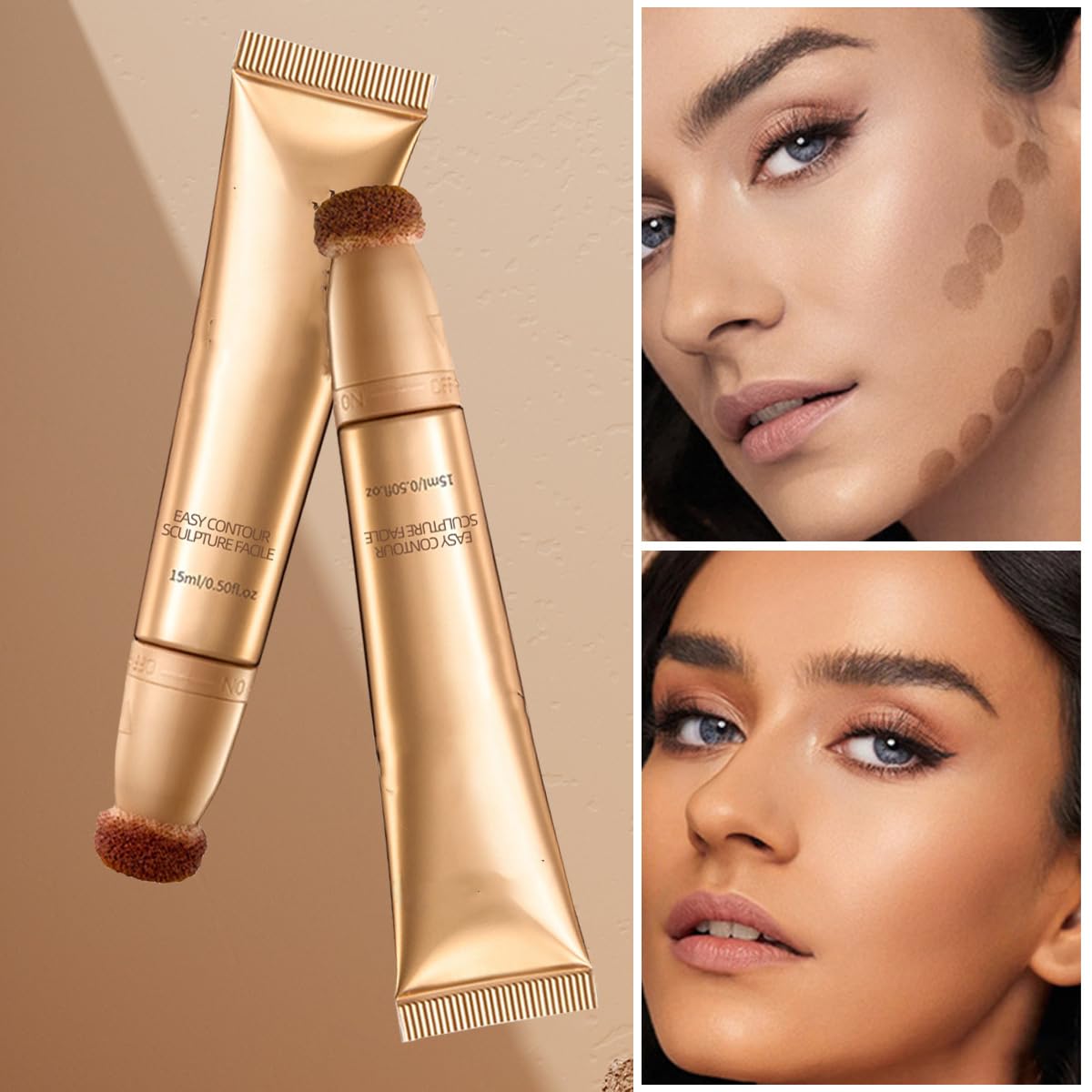 Summaryas Contour Wand & Blush Wands Duo - Blushs, Liquid Blush Wand for Women (Contour wand, 15ml-01)