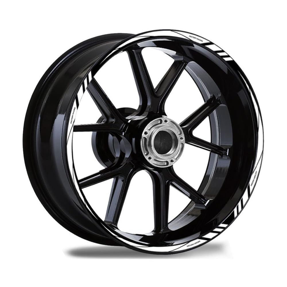 QIZUN Reflective Motorcycle Wheel Hub Stickers Rim Tape Decals Stripe