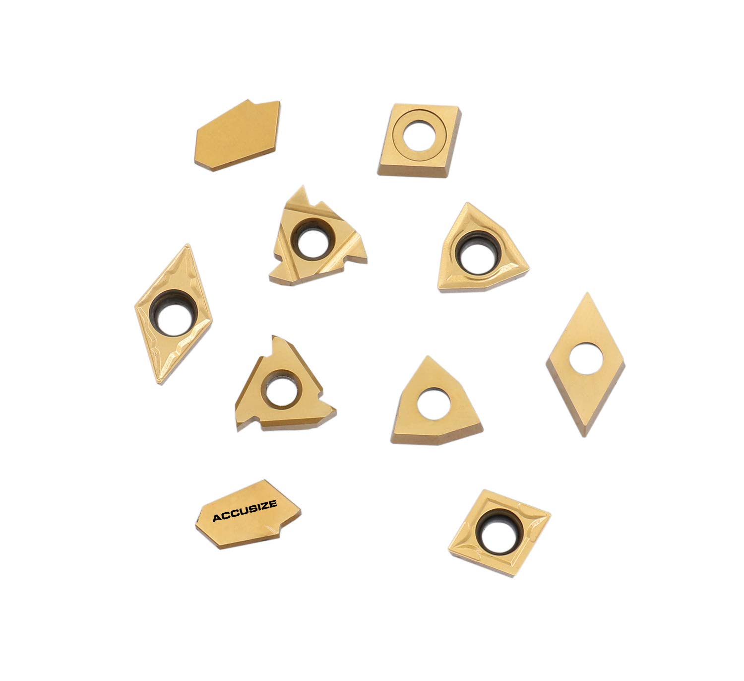 Lot De 20 Inserts En Carbure DCMT11T304 / DCMT32.51 - Revêtement CVD, Rayon 0.4, Pour Acier Inox