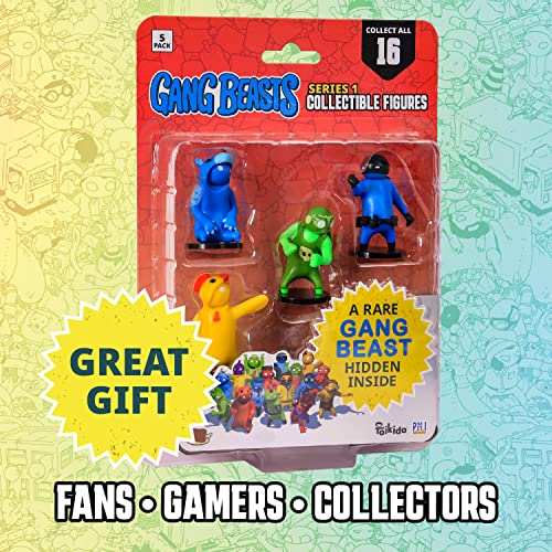 Official Toikido Gang Beasts Action Figures - 2.5 Inch Collectible Kids Toys. 5 Pack Incl. 1 Hidden Rare Character. Edition 1 - Image 4