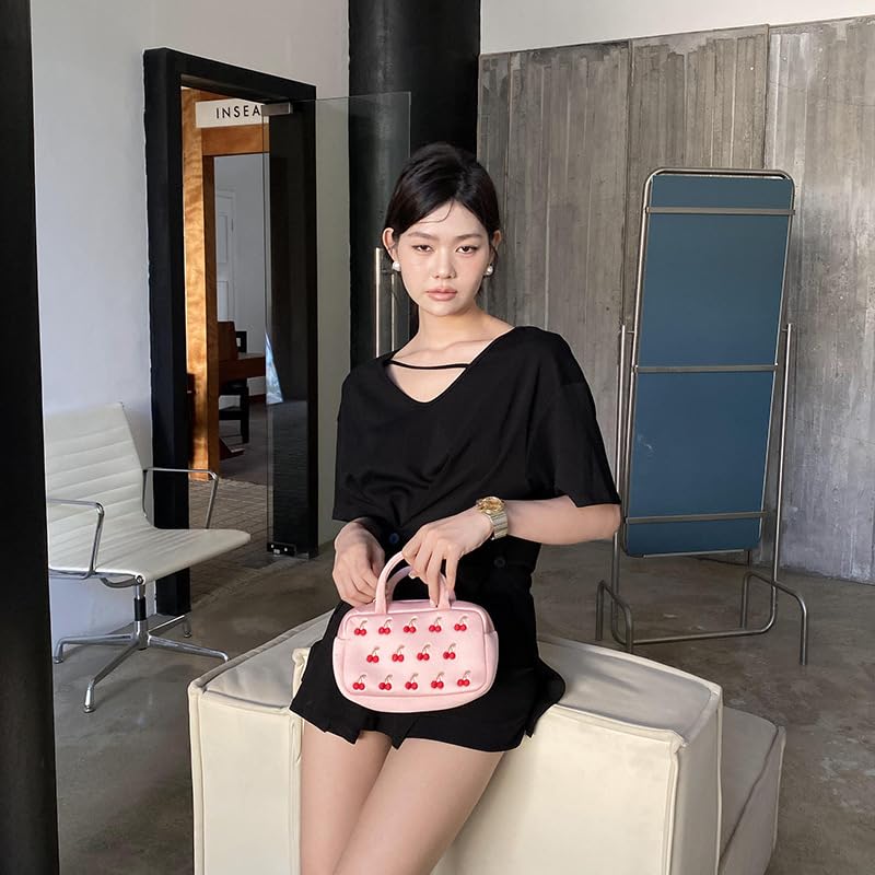 Miniatura 4 de Bolsa de cosméticos estética, bonita bolsa de maquillaje Y2K, bolsa de cosméticos Y2K para bolso (beige)