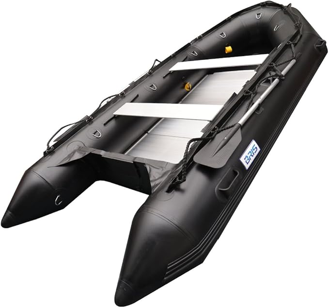 BRIS 1.2mm PVC 12.5 ft Inflatable Boat Inflatable Dinghy Rescue & Dive Raft Fishing Boat