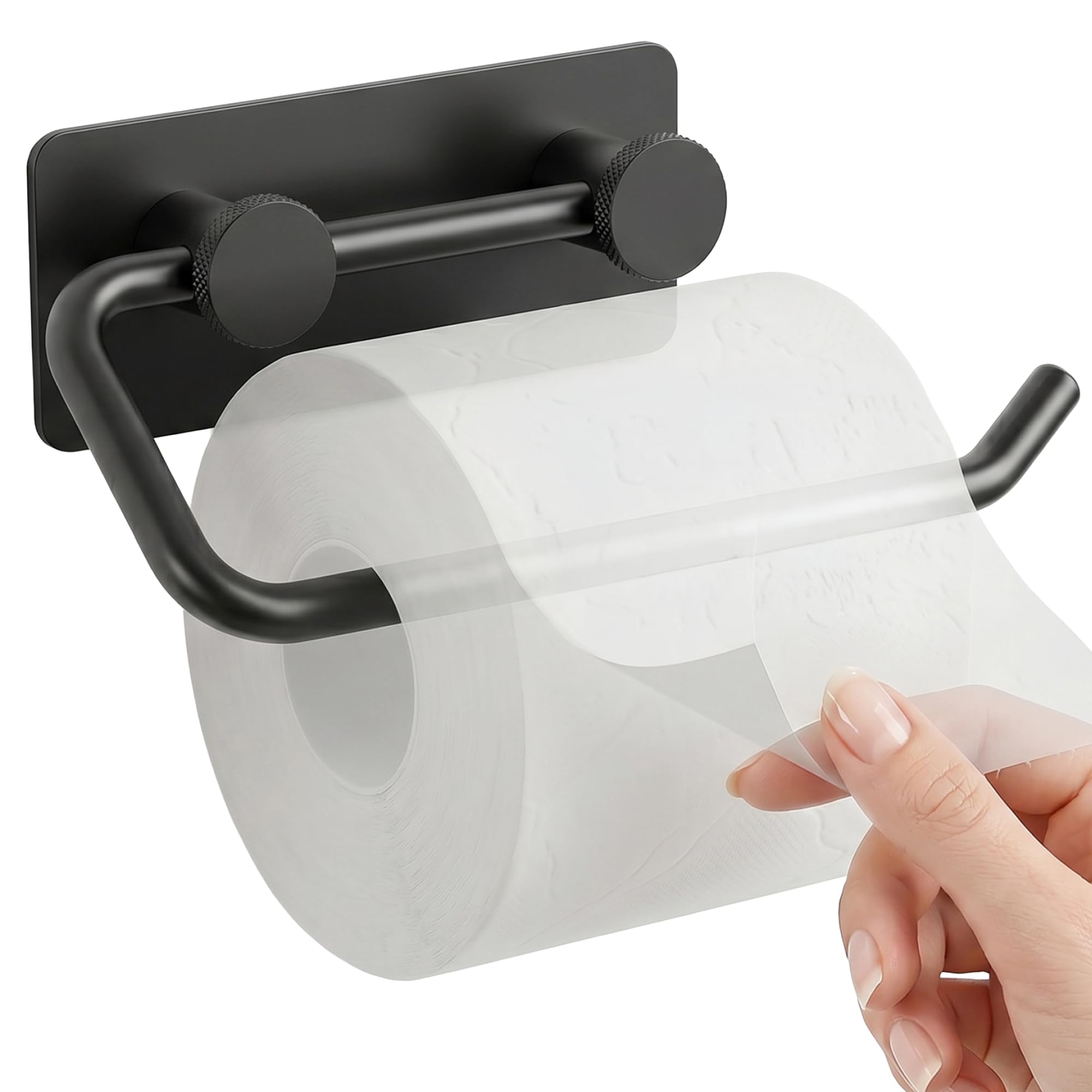 HOME SO Toilet Paper Holder, Wall Mount No Drill, Stainless Steel, Gold — Amazon image 10