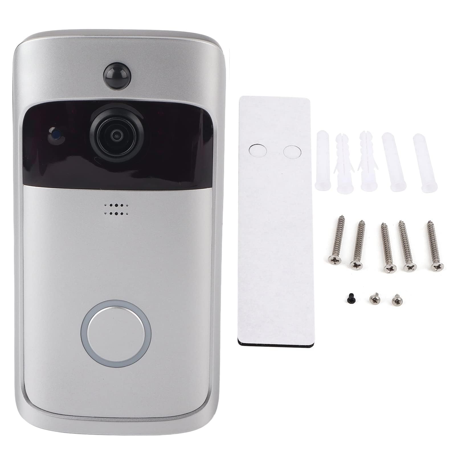 Ejoyous Videocitofono Campanello Videocamera Wireless, Smart Wifi Videocitofono Campanello A Infrarossi Wireless di Accesso Citofono Telecamera Porta, Telecomando per Cellulare