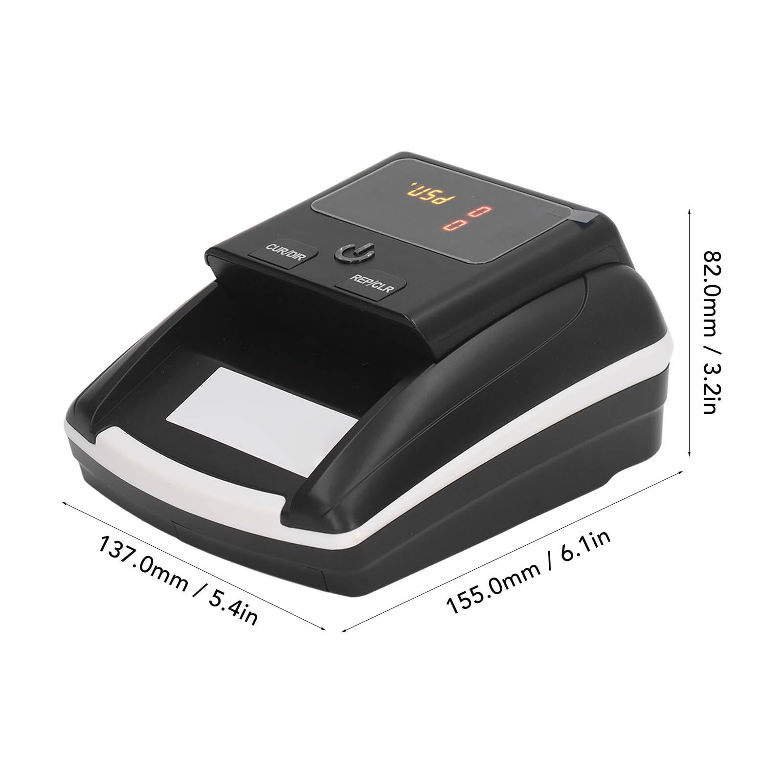 Fockety Rilevatore di Banconote False AL-130, Macchina Conta Soldi USD EUR con Luce IR UV, rilevatore di Denaro Falso Rilevatore Automatico di Denaro On off, contatore di Denaro per