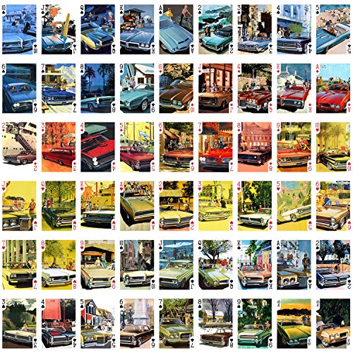 Baraja de cartas de póker Classic Cars 54 cartas vintage miniatura 2