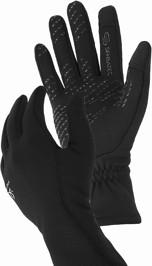Head Sensatec Guantes de running para mujer, Negro, L