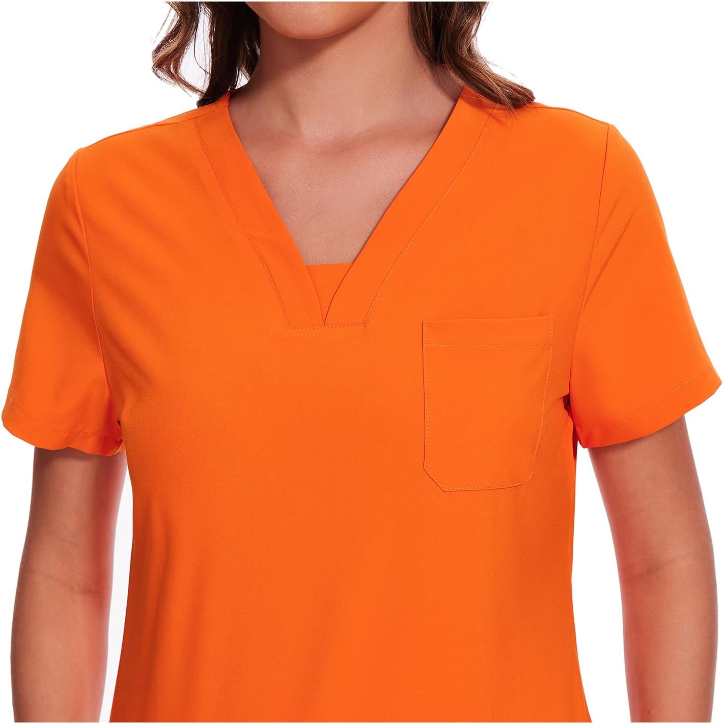 COZYFIT Scrubs for Women - V-Neck Women Scrub Tops with 3 Pockets,Soft Stretch - Image 4