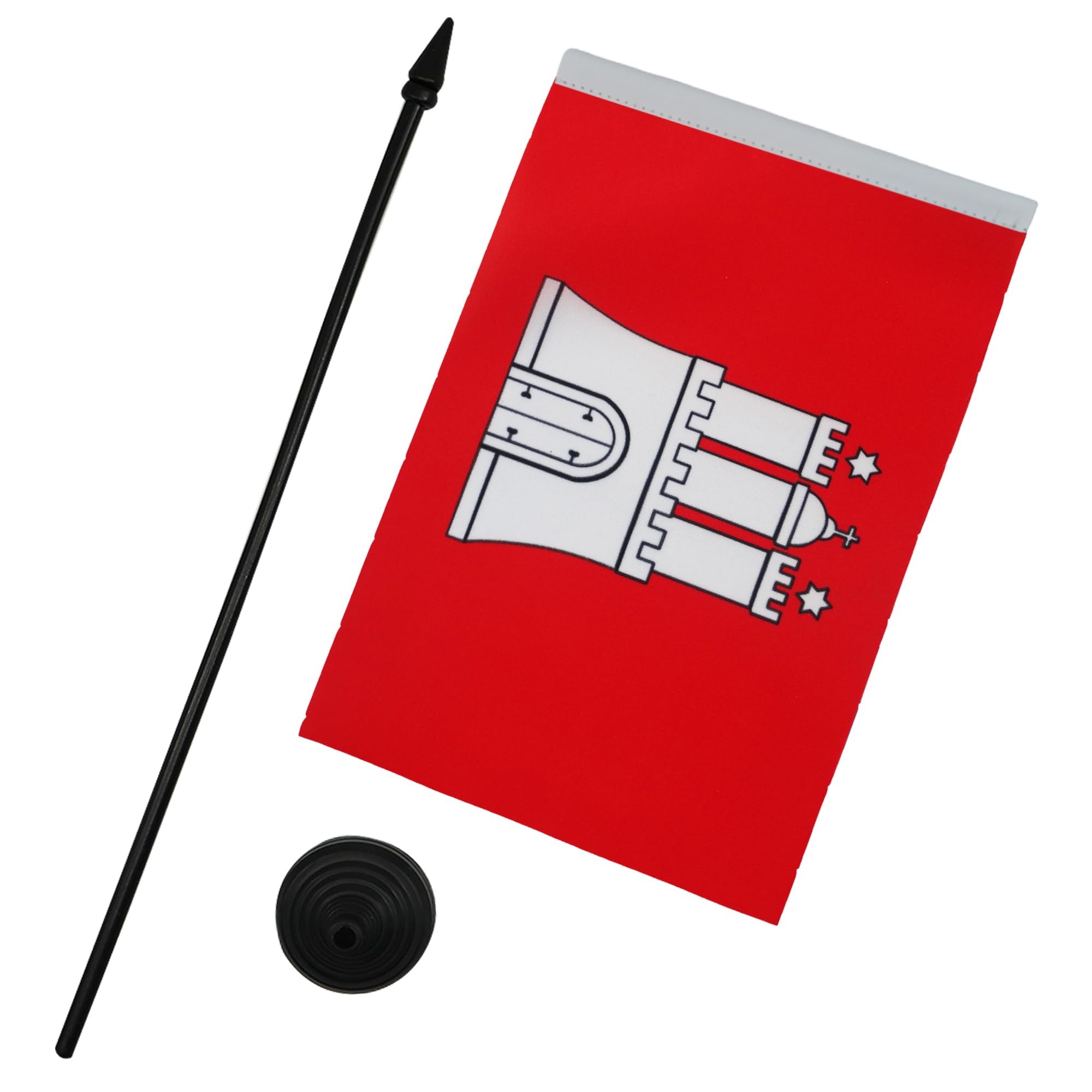 AZ FLAG Bandiera Da Tavolo Amburgo 21x14 cm - Piccola Bandierina Land Di Hamburg - Germania