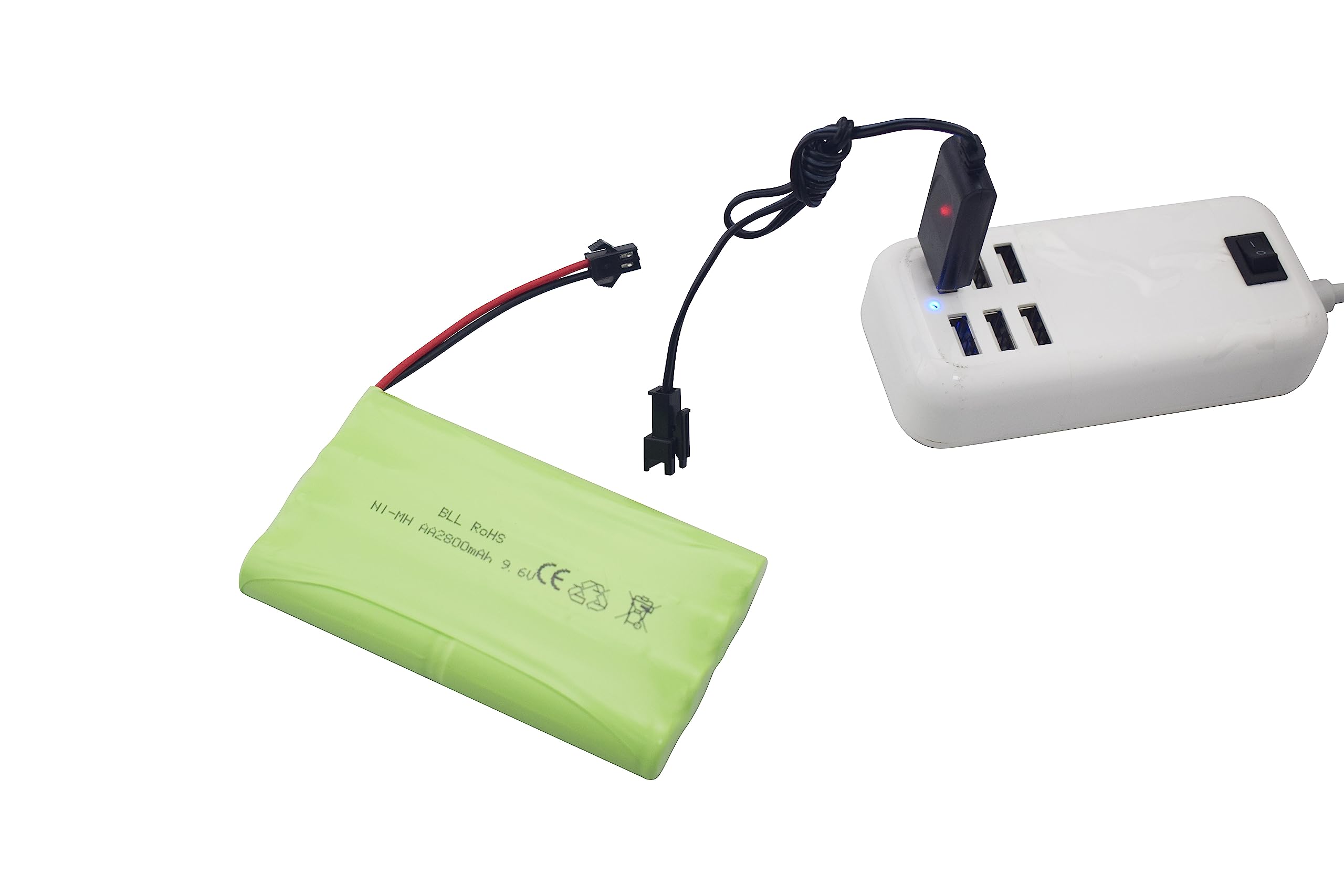 Chargeur USB 7.4V 1000mA Pour Batterie RC 1/16 – Protection Surcharge