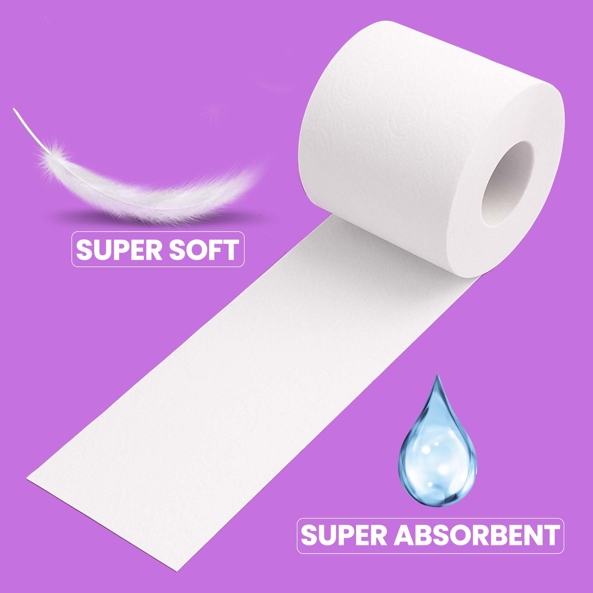 DAFFODIL 2 ply Toilet Tissue paper-10 rolls/packs (240 pulls per roll, 2400 pulls, 4800 sheets) UltraSoft Toilet Paper Roll, Strong and Long Lasting for Home or Office Use. - Image 5 thumbnail