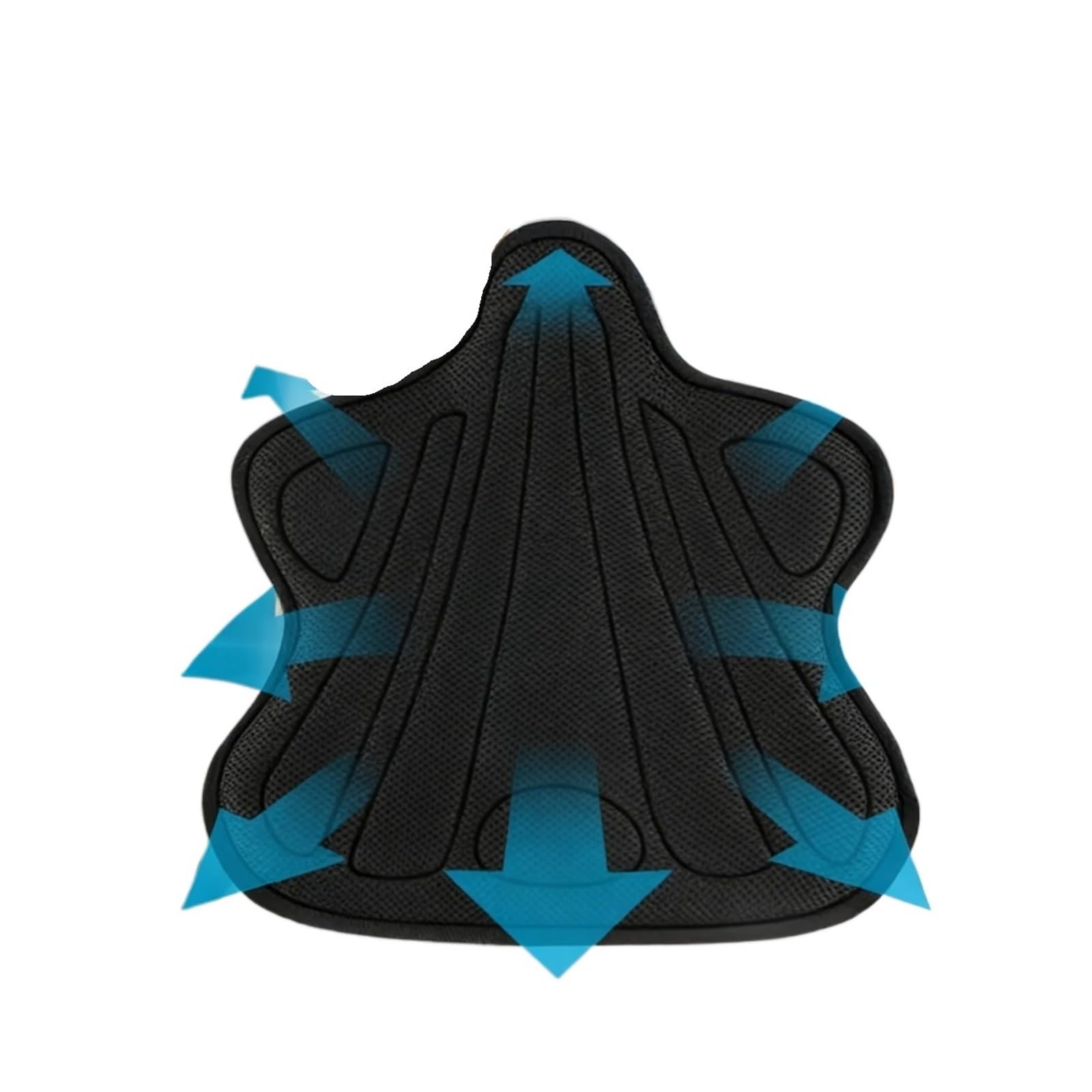 Cuscino per sella moto Sedili Per moto ammortizzanti, veicoli elettrici ventilati e dissipatori di calore per accessori sedili(Black-C)