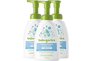 Babyganics Baby Wash and Shampoo Refills for Sensitive Skin, Fragrance-Free, Non-Allergenic, and...