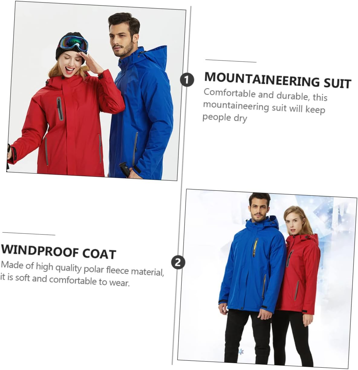 Long Active Rainwear Windproof Coat for Men Winter Hiking Jacket Mountaineering Suit Fleece-lined Warm
