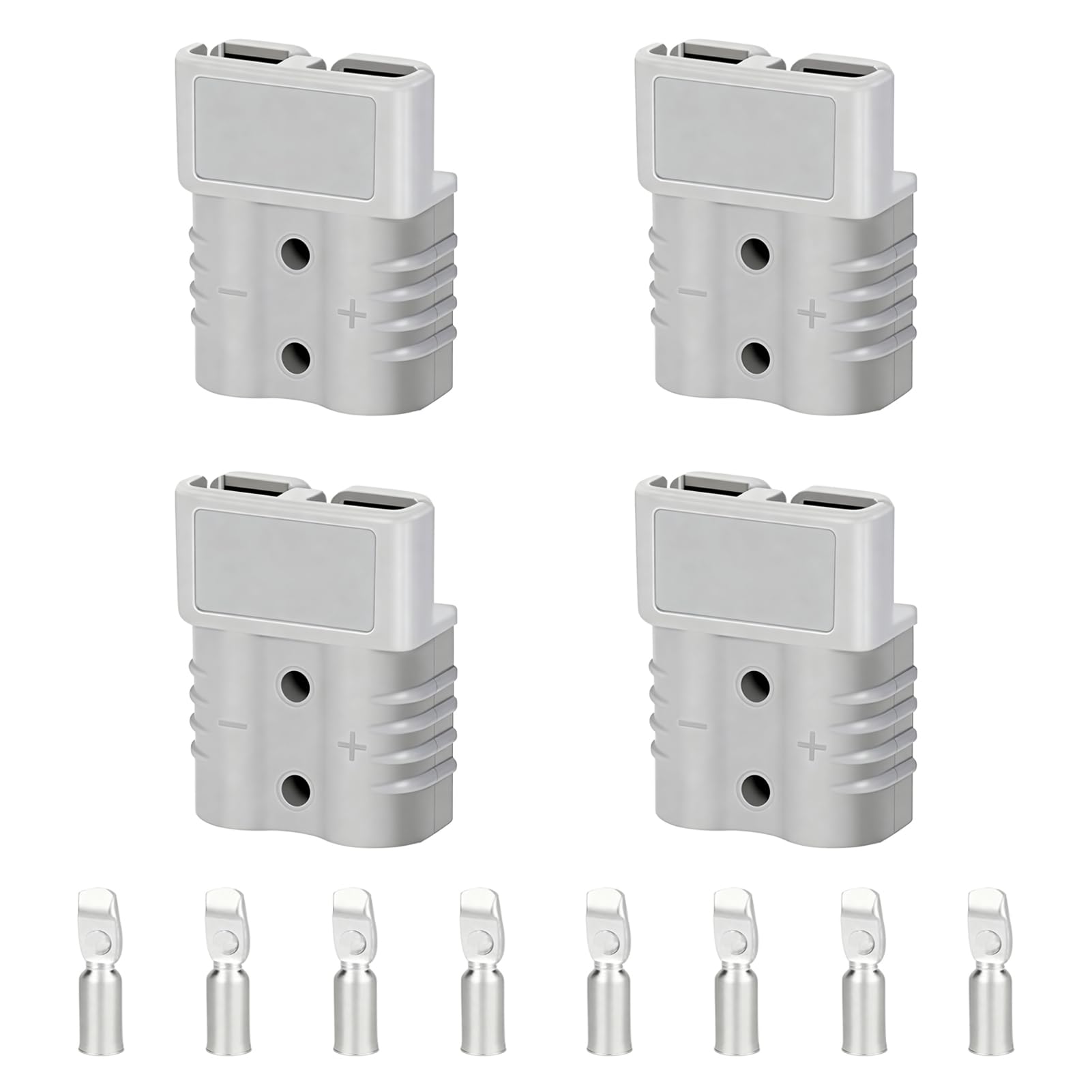 Anderson 4 złącza akumulatorowe 50 A, 600 V, 50 Amp, uniwersalne gniazdo do szybkiego łączenia, z posrebrzanymi końcówkami miedzianymi, modułowymi akcesoriami do podłączenia do samochodu, motocykla